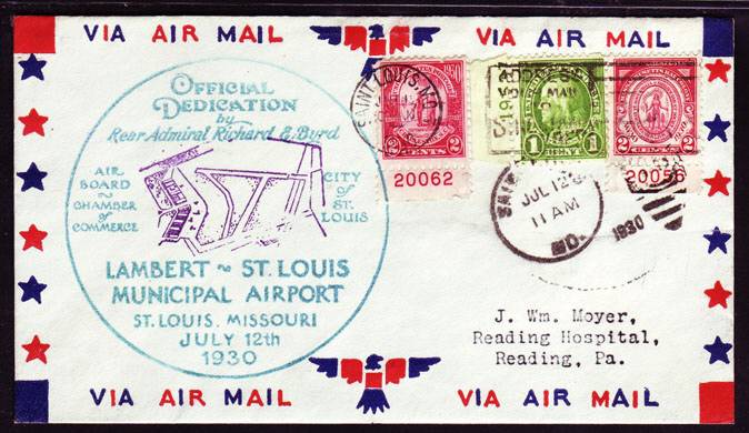 1930 Airport Dedication Cover C338 St Louis MO